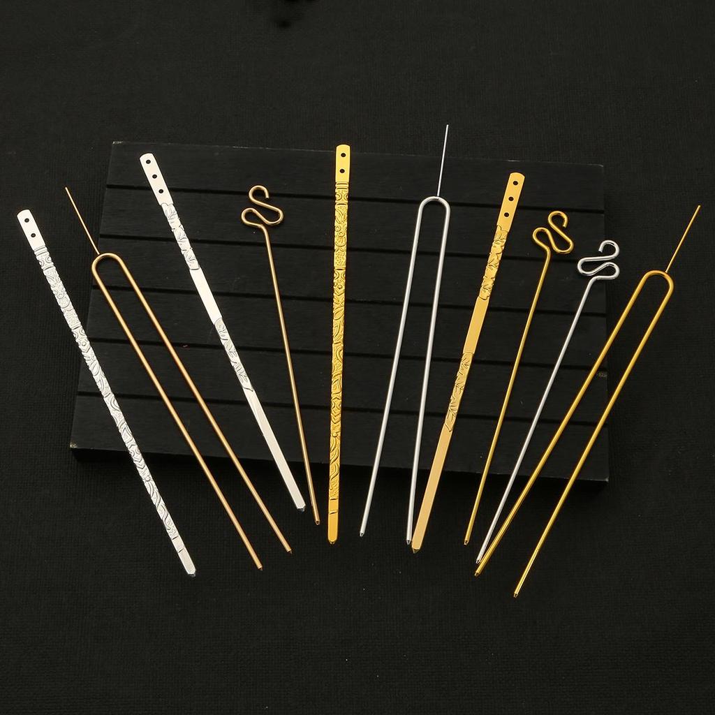 Metal Hairpin Base DIY Material for Crafting Hair Jewelry Accessories