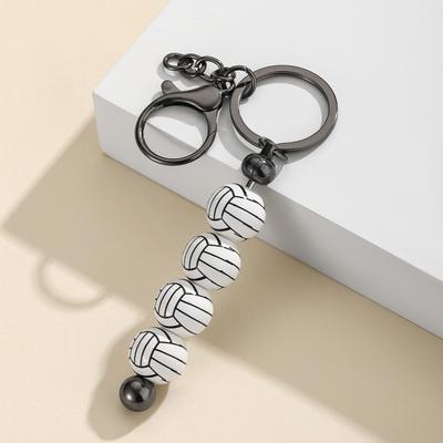Sports Key Ring Sports Themed Sports Bag Charm Stacked Mini Ball Keychain Lightweight Plush Keychains For Zipper Pull Wallet Key
