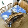 Historical Buildings Pattern Tablecloth Blue Sky Thicken Cotton Rectangular Round Table Cloth For Wedding Picnic Party