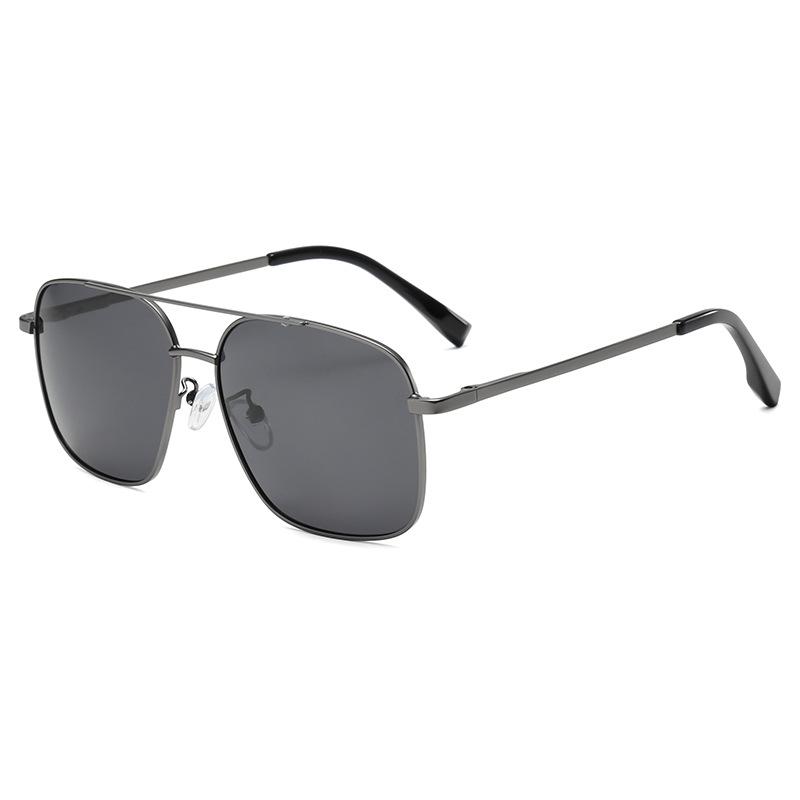 Fashion Polarized Sunglasses Men'S Trend Color-Changing Double Beam Sunglasses Uv-Proof Driver Glasses