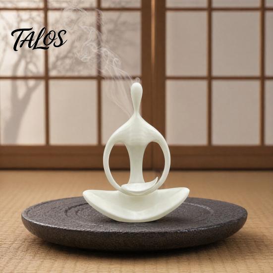 Minimalist Zen Humanoid Sculpture Ornament, 3D Printed Abstract Figurine with Smooth Surface And Delicate Texture, Compact Home Decoration for Living