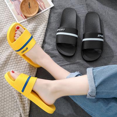 Couple Home Slippers Women's Summer Four Seasons Water Leakage Home Bathroom Bath Non-slip Wear-resistant Cool Slippers