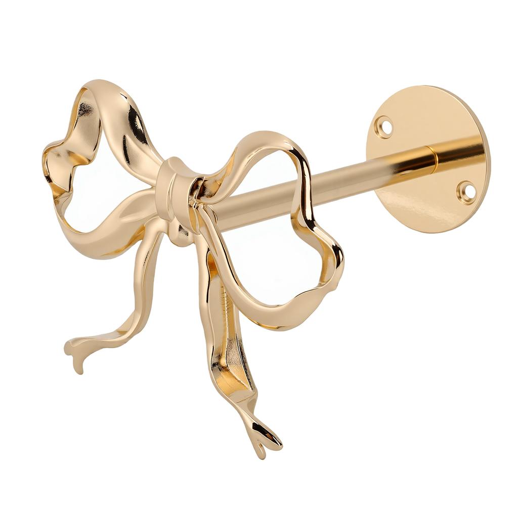 Bow Curtain Holdback Multifunctional Stylish Wall Mounted Metal Bowknot Tieback for Living Room