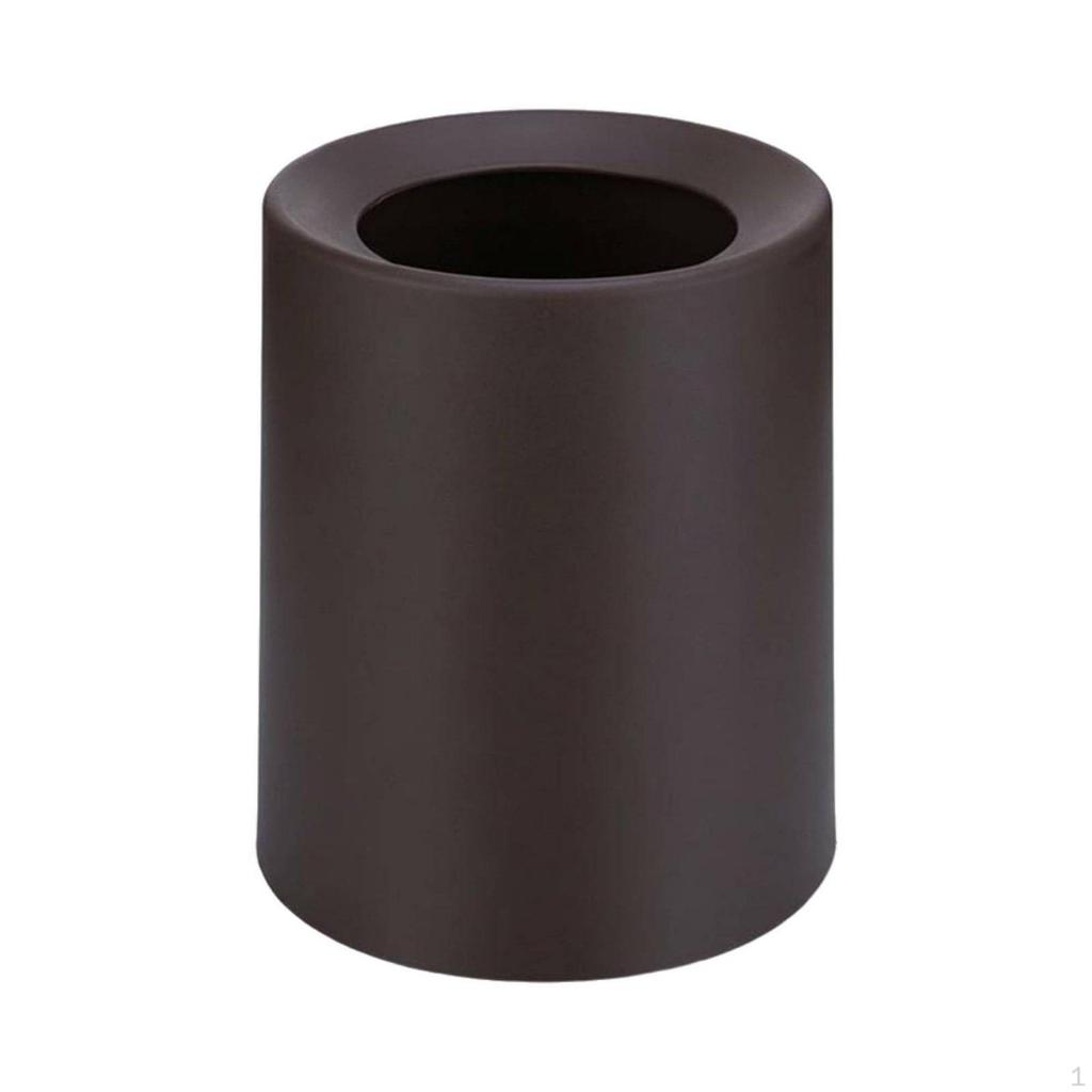 Pattumiera Minimalista Finitura Satinata Rotonda con Apertura Superiore Facile da Pulire