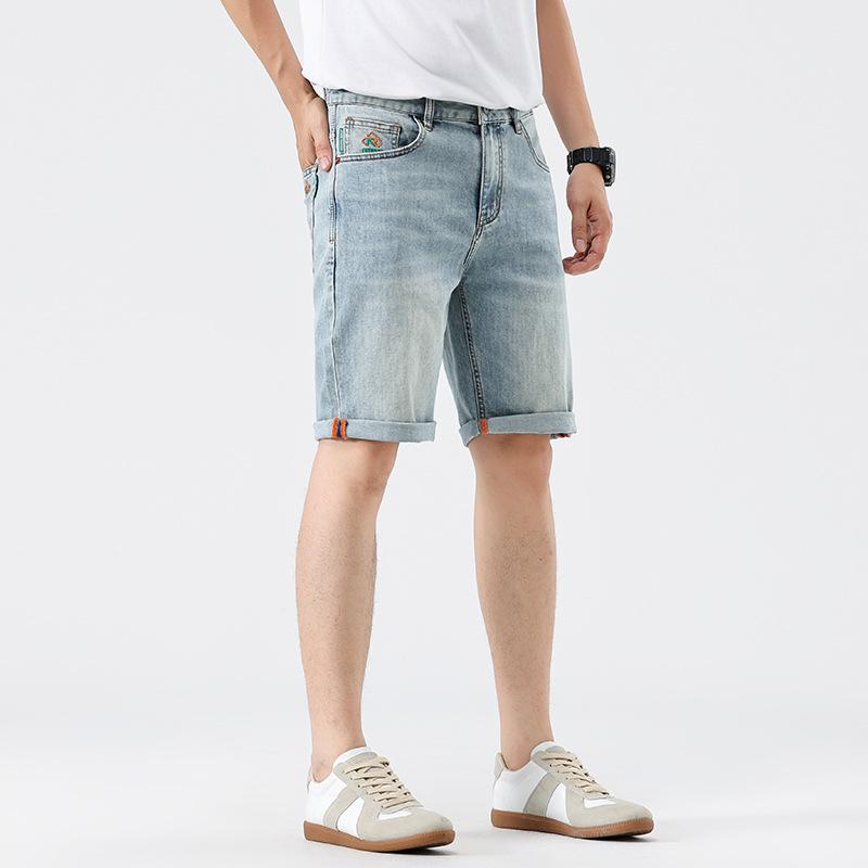New Summer Jeans Shorts 5-point Men's Mid-sized Pants Thin Casual 5-point Pants