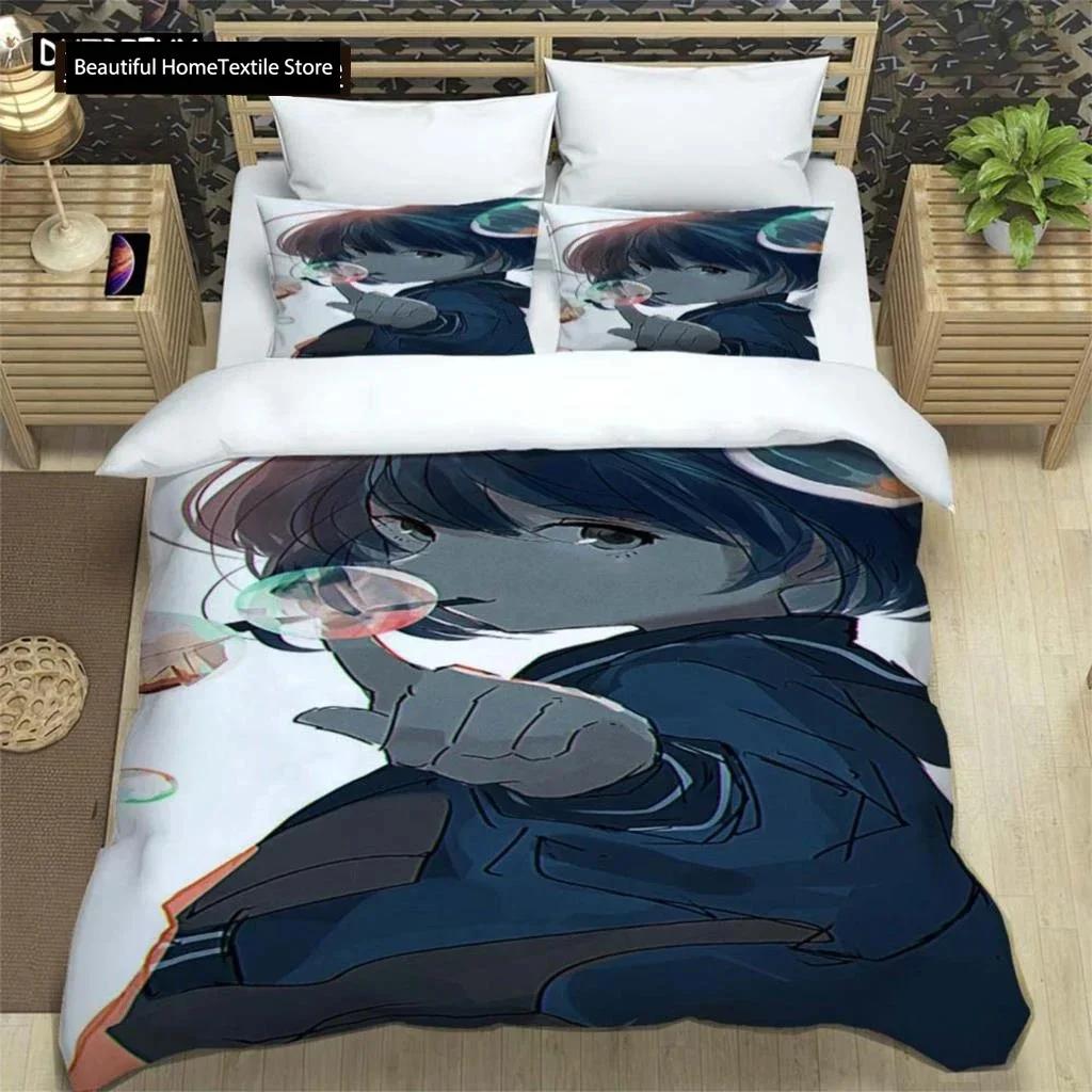 Cartoon Beautiful Girl Digital Printing Polyester Bedding Set Girl Bedding Set Teenager Bedding Set Gift Bed Cotton