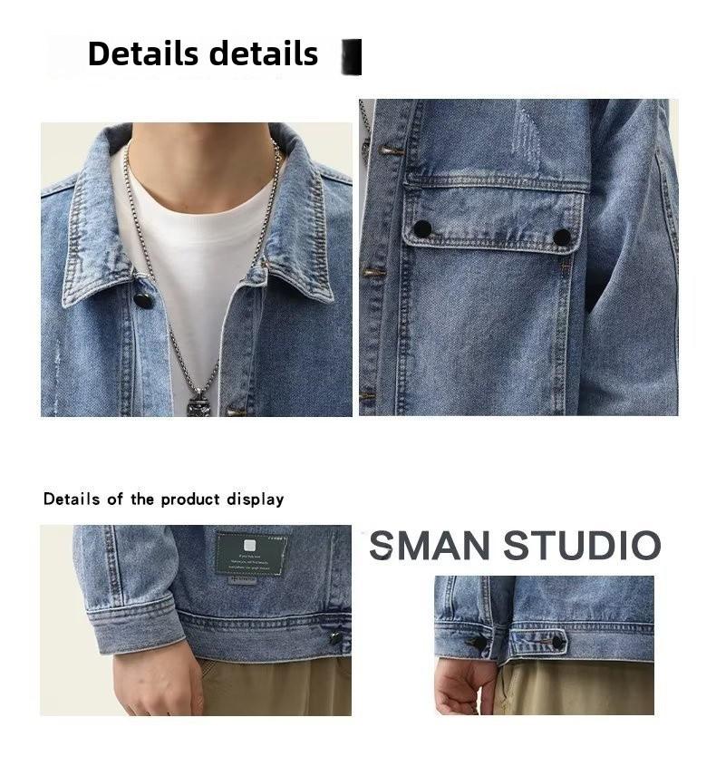 Men's Korean Style Denim Jacket - Spring/Autumn Trendy Casual All-Match for Teen Students