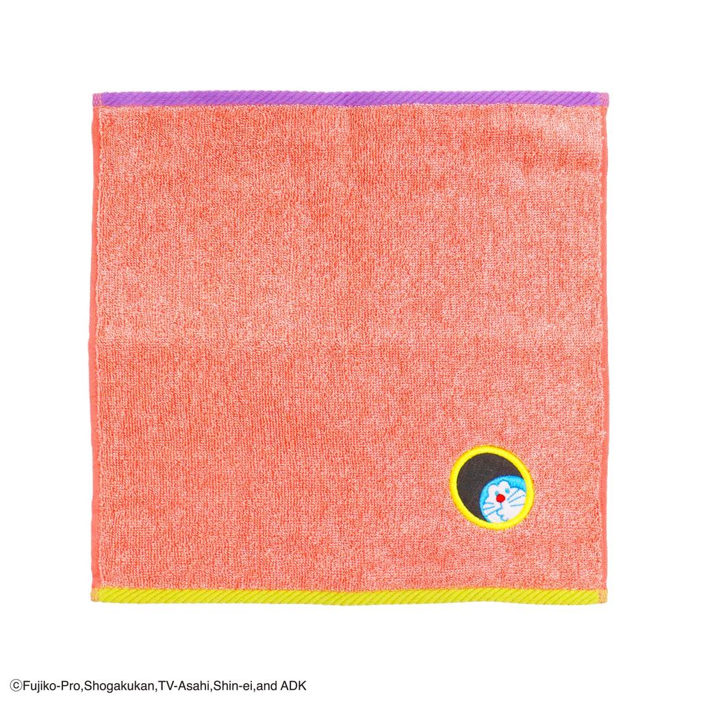 Handtuchmuseum Mirai Doraemon das Handtuch 25 x 25 „Durch den Reifen“ Taschentuch, Orange, Ca.. cm, 21-2630100