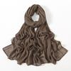 Autumn new solid color hot-selling Malay Indonesian cotton headscarf, monochrome wide-brimmed thin Modal breathable scarf