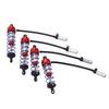 4Pcs Shock Absorber 92mm Front 105mm Rear Oil Adjustable Damper Suspension for 1 10 RC CarRed