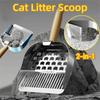 Wood Handle Cat Litter Scoop Stainless Steel Toilet Garbage Picker Cat Poop Sifting Tool  Pet Care