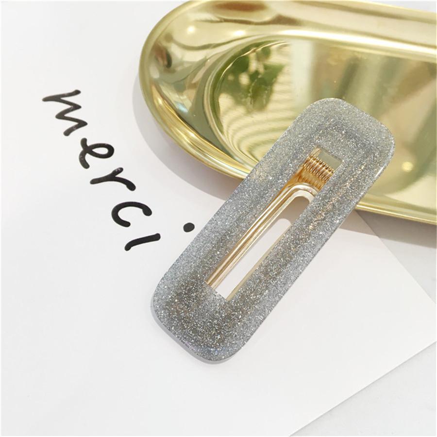 Big Hair Accessories Women Head Pins Fashion Jewelry Water Drop Rectangle Acrylic Hair Clip Barrettes Headwear for Girls