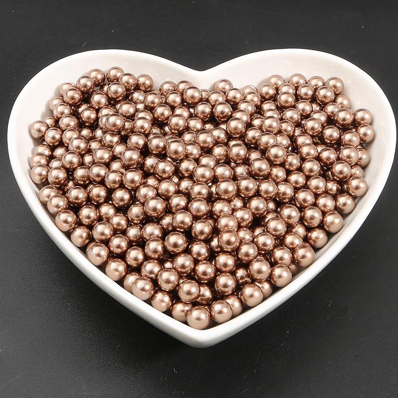 3-10Mm Non-Porous Abs Color Imitation Pearl Loose Beads Diy Handmade Drop Glue Filling Accessories Material Decorative Accessories