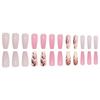 Sweet Wind Wear Nail Flower Geometric Pattern Nail Art Nails Almond Nail Art Patch Fake Nails