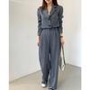 Fashion Autumn Loose Casual Suit Set Two Piece Outfit Blazer and Pants Women Office Wear