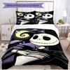 3pcs Duvet Cover Set (1*Duvet Cover + 2*Pillowcase, Without Core), The Nightmare Before Christmas Print Soft All‑Season Bedding Set, Home Bedroom Deco