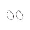 European and American Broken Silver Large Circle Earrings Women's Light Luxury Design Earrings Exaggerated Personality Round Face Ear Jewelry
