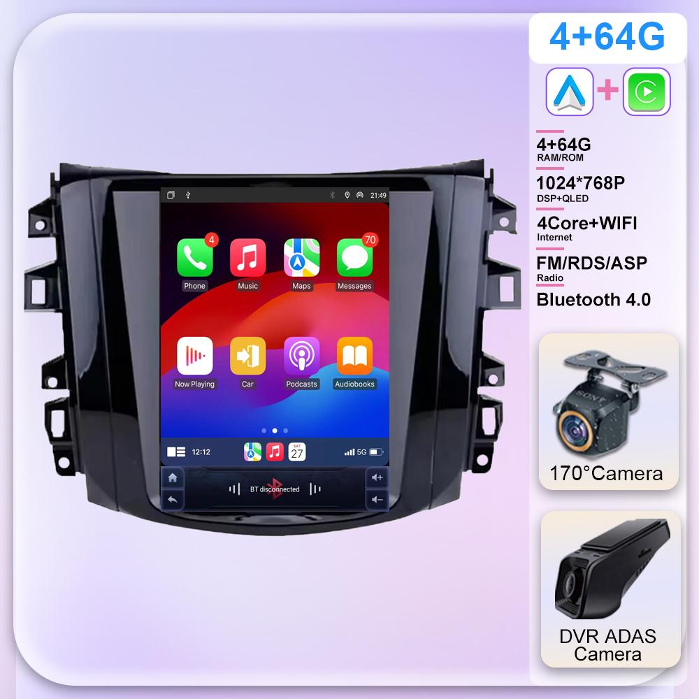 Android 14 For Nissan Navara Terra Frontier NP300 2018 -2020 Tesla Style Car Radio Stereo Multimedia Video Player 5G GPS Display