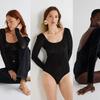 Elegance Light Spin French Flocking Jumpsuit Black Open Back Velvet Sexy Long Sleeves Skinny Slimming Bottoming Shirt for Women