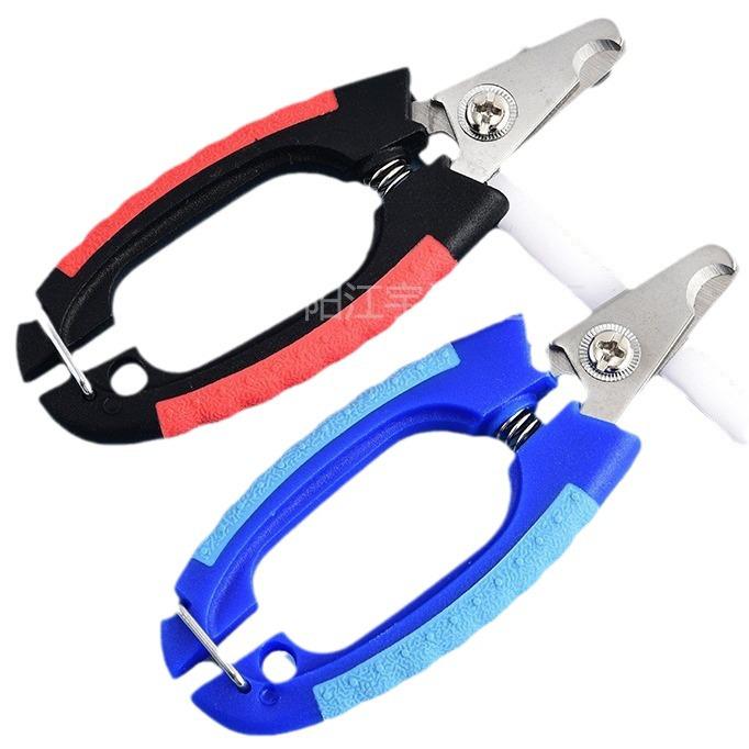 Stainless Steel Pet Nail Clippers with Tail Buckle for Cats and Dogs