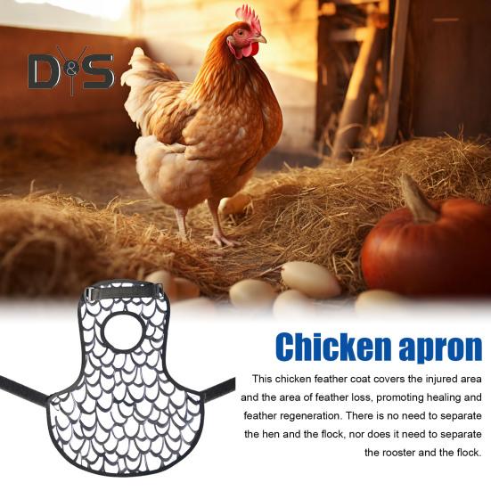 Chicken Apron Back Protector with Adjustable Strap Lightweight Easy To Use Feather Recovery Apron Chicken Hen Mating Saddle