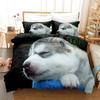 Carina Copripiumino Animale Cane Husky per Adulti Bambini Tessile per la Casa Carina Biancheria da Letto Set Biancheria da Letto Matrimoniale King Full Size Per la Casa