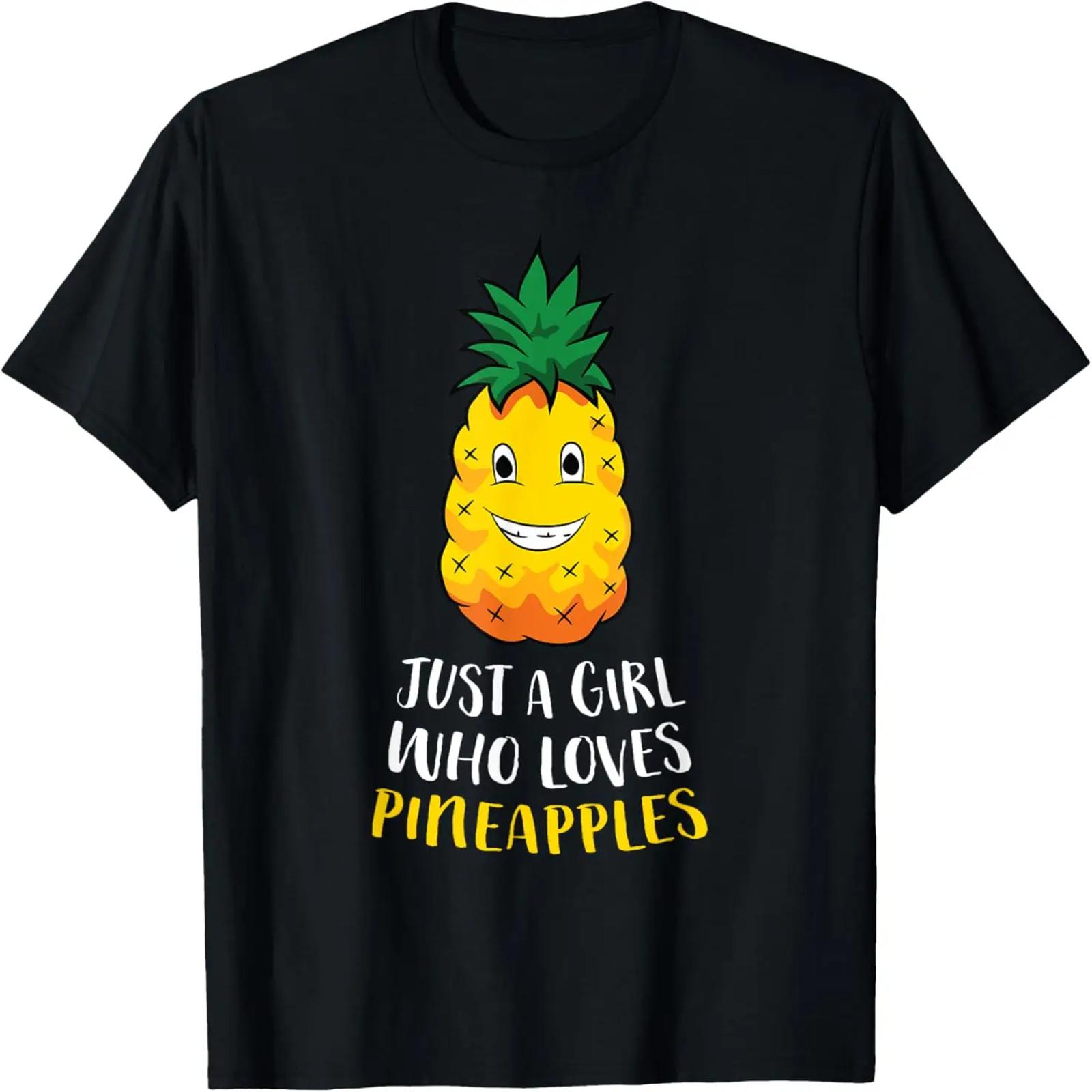 Just a Girl Who Loves Pineapples Summer Cute Pineapple Girl T-Shirt XXXXXL разноцветный