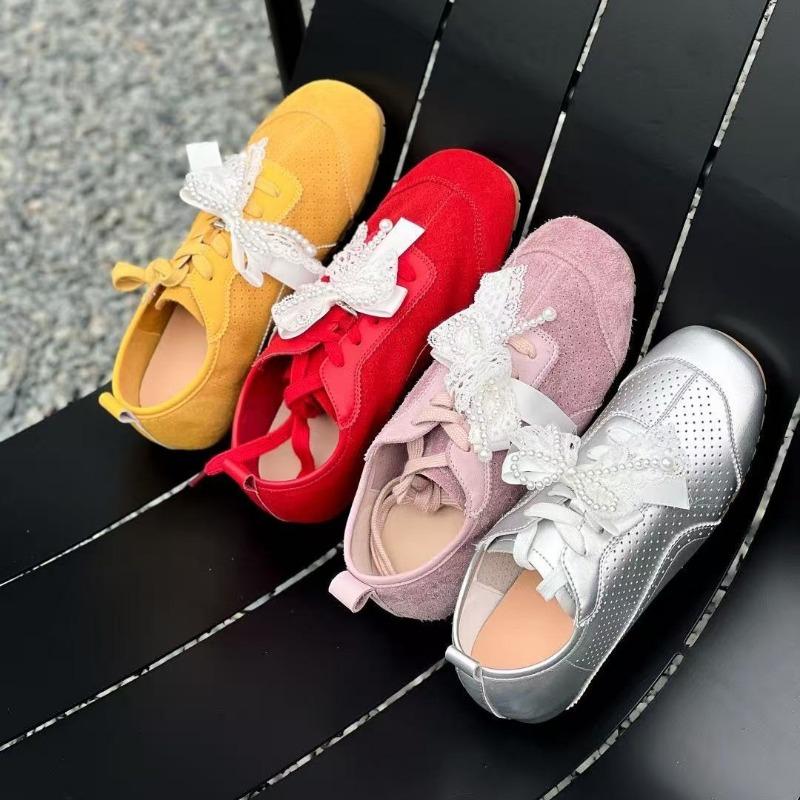 Satin Pearl Ribbon Casual Sports Woman