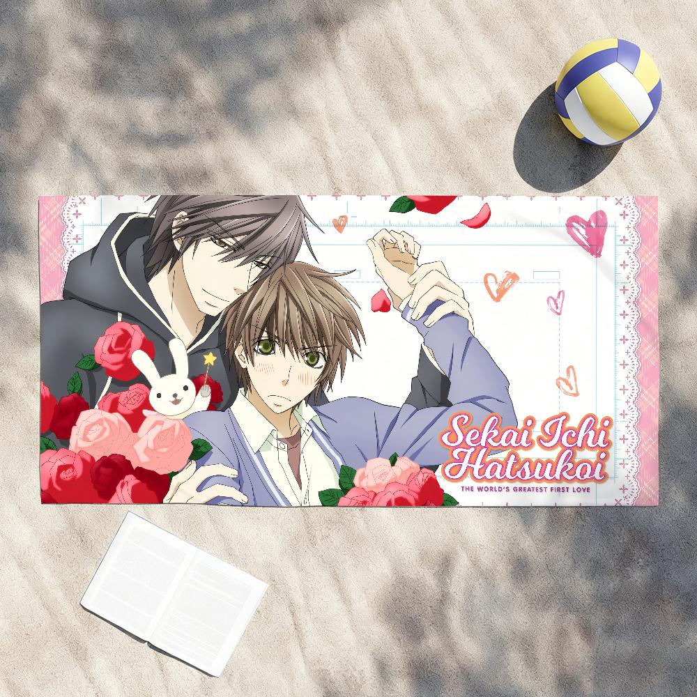 Classic Anime S-Sekai-ichi Hatsukoi Towel Shower Sauna Travel Spa Quick Dry Gym Accessories Soft Large Beach Towels