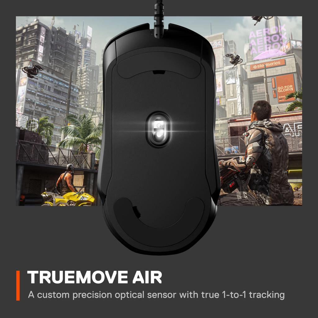 SteelSeries Rival 5 Gaming Mouse with PrismSync RGB Lighting and 9 Programmable Buttons Battle Royale CPI TrueMove Air Optical Sensor Black - FPS,