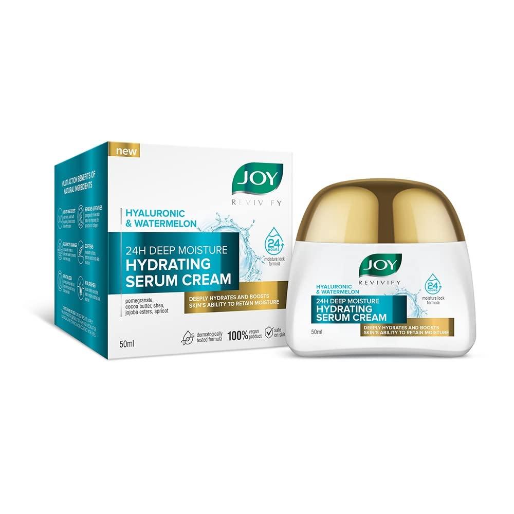 JOY Revivify Hyaluronic & Watermelon 50 Ml Deep Moisture Hydrating Serum Cream for Silky Smooth Skin