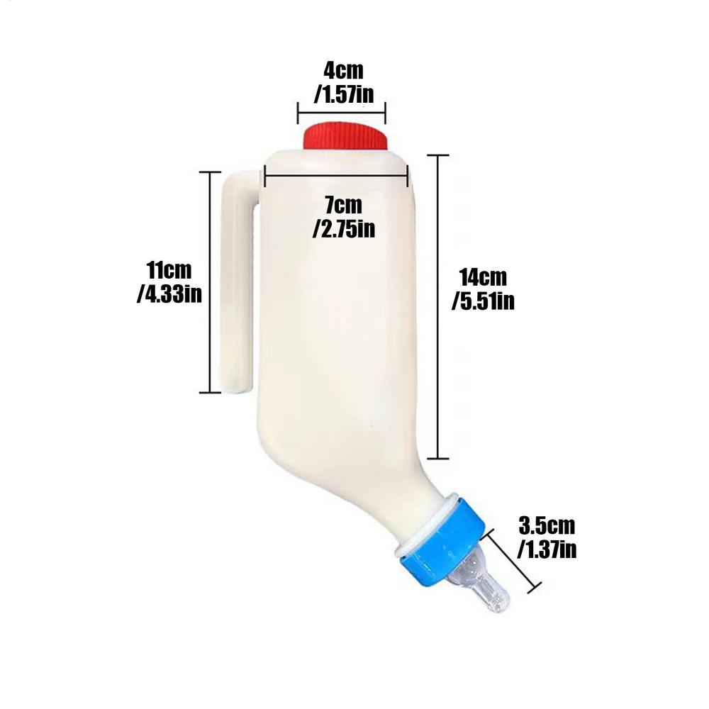Goat Lamb Feeder Bottle With Clear Scale Hangable Milk Feeder Soft Nipple Lamb Nursing Bottles for Animals Feeding