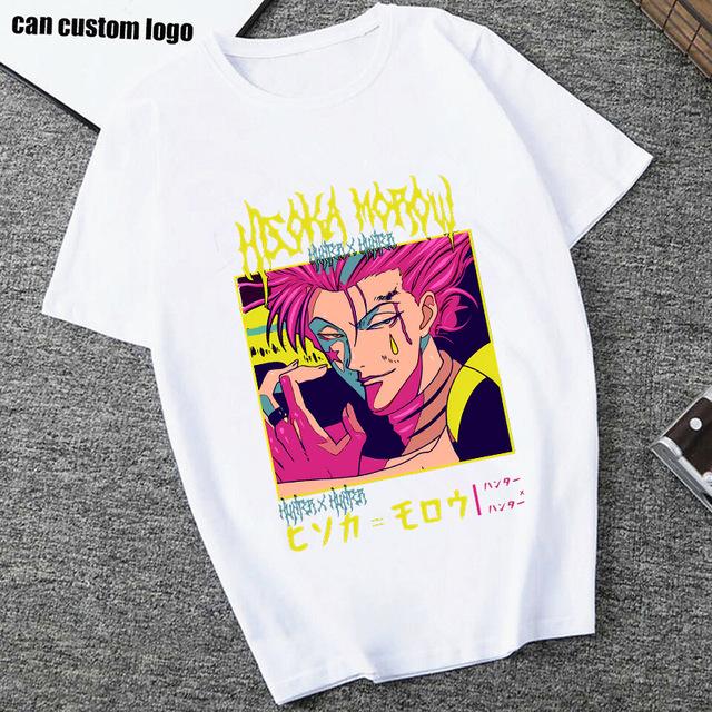 Cross-border Anime Summer New Pure Cotton Full-time Hunter Two-dimensional Animation Printed Men's Loose Casual T-shirt Men's