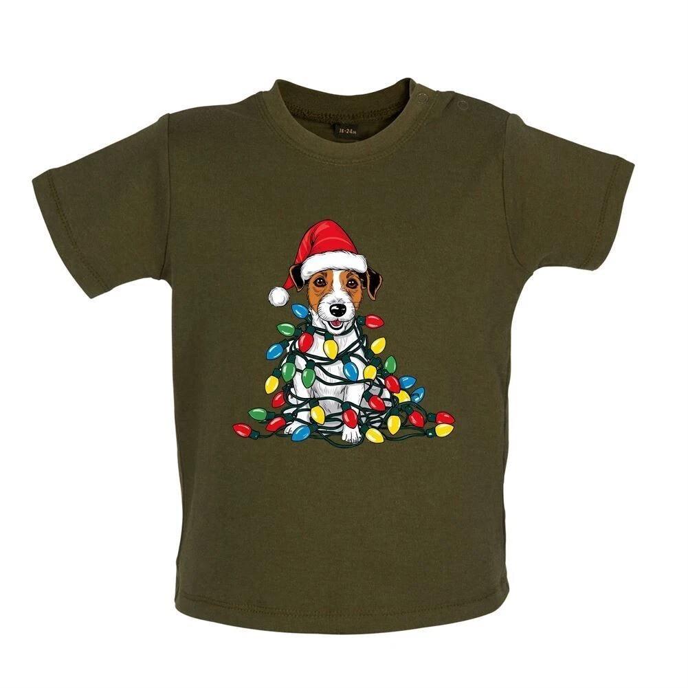 Jack Russell Christmas Dog - Kids T-Shirt Tees Top - Pet Cute Love 120