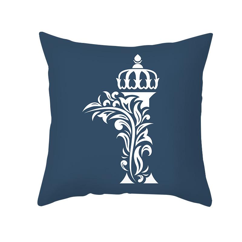 

45x45 см синий 26 букв персиковая кожа наволочка для гостиной диван офисное сиденье автомобиля наволочка свадебная вечеринка украшение дома 40x40cm