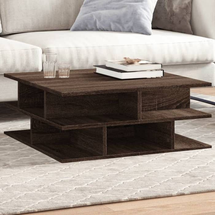 VidaXL Coffee Table Brown Oak 70x70x29 Cm Engineered Wood, Side Table, Living Room Table, Accent Table, End of 840750