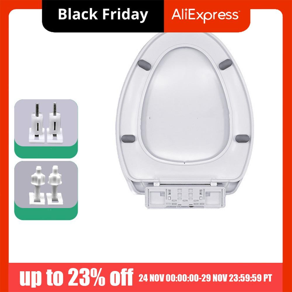 Easy Clean Thickened Toilet Seat Cover Quick Release Double Layer Universal Toilet Seat Plastic Quiet Toilet Lid Modern Style