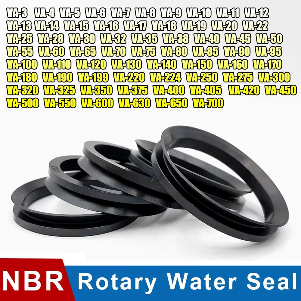 

V Type O Ring Sealing Gasket VA3-VA7-VA12-VA18-VA25-VA700 Cuff NBR Rubber Rotary Rod Water Shaft Seal Wear Resistant Waterproof VA-3 (10Pcs)