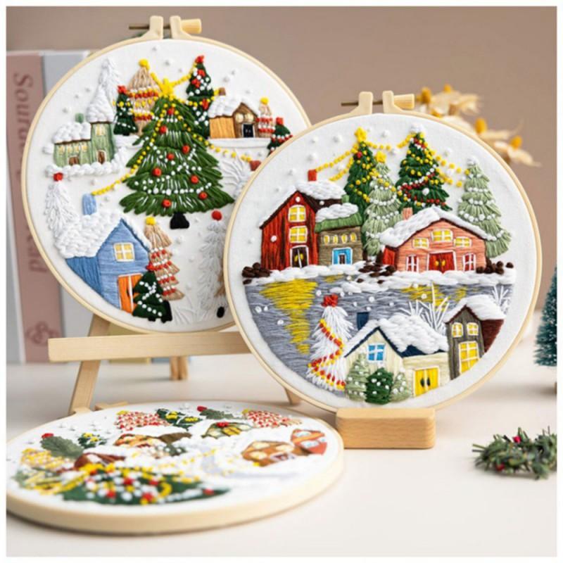 Embroidery Handmade DIY Christmas Theme Kit
