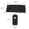 HOTEL CAMPS Cot Cover with Boa, 3-Layer Insulated Aluminum Sheet, Reversible, Can Be Used As a Blanket, and Machine Washable (Black)
