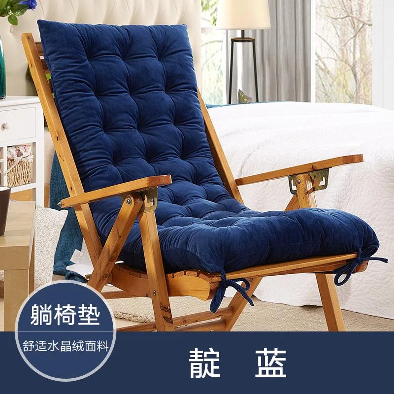 Inyahome Rocking Patio Lounge Chair Cushion with Ties Overstuffed Seat Back Cushion Pad Tufted Pillow for Outdoor Indoor Home