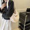 Popular fashion simple temperament commuter pleated bag women's 2025 one-shoulder armpit bag hand-held bucket bag trendy