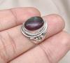 Rainbow Fluorite Ring: 925 Sterling Silver Boho Statement Jewelry