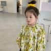 Girls Floral Printing Full Sleeves Dress Spring And Autumn 3-8 T