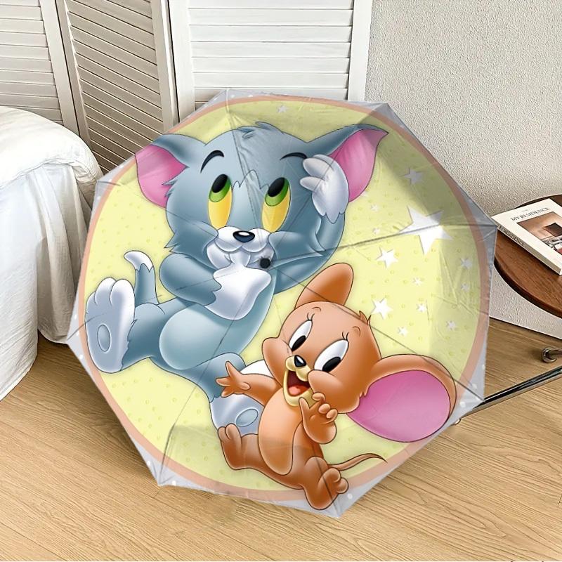 1pc Tom, Jerry Automatic Open/Close Umbrella, Lightweight Design for Everyone,Durable Canopy Yy251014050