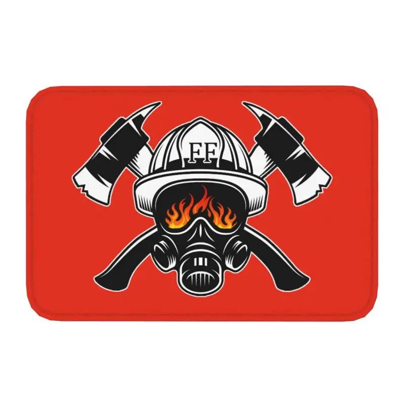 Benutzerdefinierte Feuerwehr Rettung Feuerwehrleute Fußmatte Rutschfest Eingang Küche Badezimmer Tür Bodenmatten Schlafzimmer Balkon Teppich Teppich