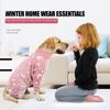 Flannel Winter Four-Legged Dog Homewear: Medium To Small Pet Cotton Outfit.