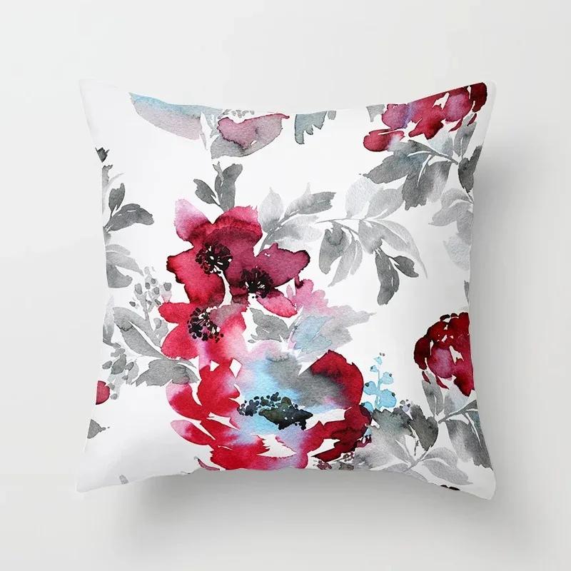 Seria cu model de flori și fluturi husă pernă decorativă husă pernă poliester pernă canapea husă pernă decorativă