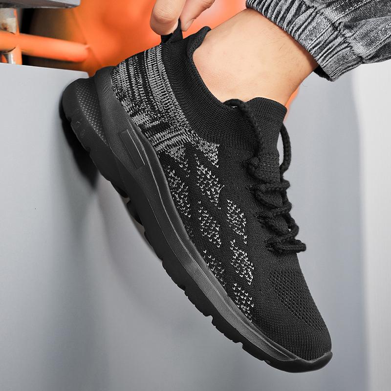 2025 Seasonal Men's Shoes, Breathable Mesh Shoes, Lightweight Soft-Tread Running Shoes, Fly-Weave Men's Casual Sports Shoes