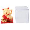 Solar Waving Cat Innovative Cute Solar   Cat Solar Powered Fortune Cat with Transparent Cover for Car Dashboard Cashier Desk Store